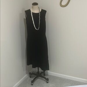 White House Black Market Asymmetrical Black Sheath Dress